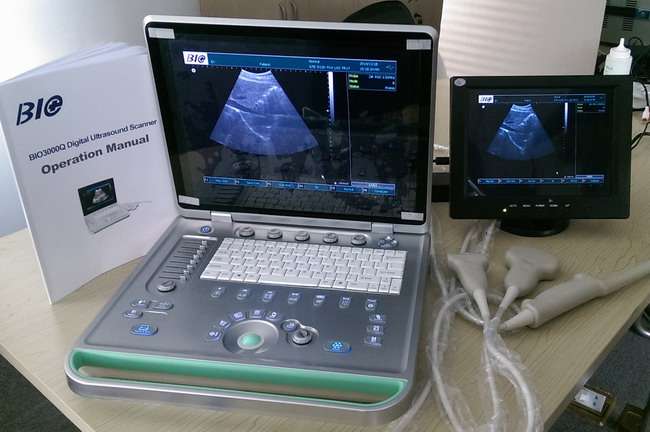 3D ดิจิตอลแล็ปท็อป B / W สแกนเนอร์อัลตราซาวนด์แบบพกพาที่มี Probes เชิงเส้น transvaginal นูน